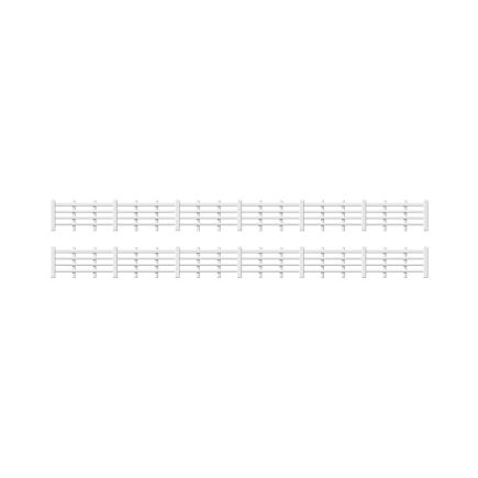 Ratio 424 OO Gauge Lineside fencing White (4 bar) Plastic Kit