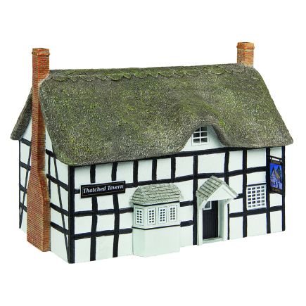 Bachmann 44-1002W OO Gauge Thatched Tavern Black And White