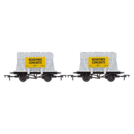 Dapol 4F-035-106 OO Gauge Twin Pack BR Presflo Cement Hoppers Ready Mix No.63 And No.68