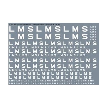Railtec 4MM-2501 OO Gauge LMS Freight Branding Waterslide Decals