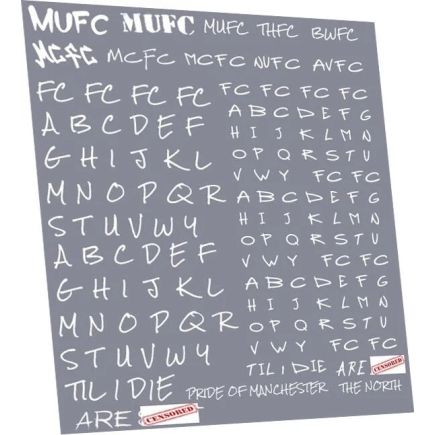 Railtec 4MM-8975 OO Gauge Football Graffiti Pack A Waterslide Decals