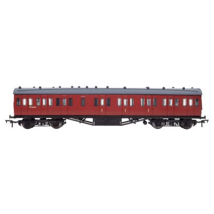 Dapol 4P-010-052 OO Gauge LMS 57ft Stanier Non Corridor Composite Coach M16662 BR Unlined Carmine