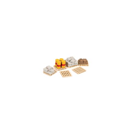 Ratio 514 OO Gauge Pack of Assorted Pallets, Sacks & Barrels Plastic Kit