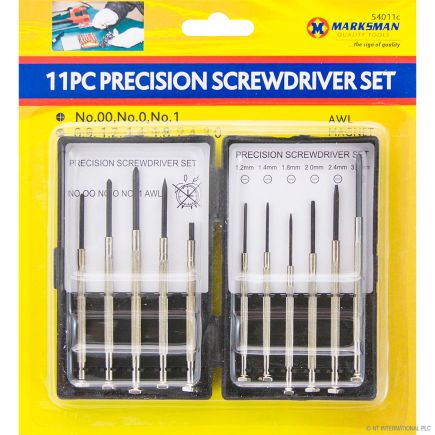 Marksman 54011C 11 Piece Precision Screwdriver Set