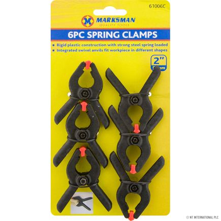 Marksman 61006C Spring Clamps Pack Of 6