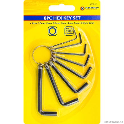 Marksman 68004C 8 Piece Hex Key Set