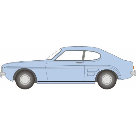 Oxford Diecast 76CP005 OO Gauge Ford Capri MK1 Light Blue Auf Wiedersehen Pet