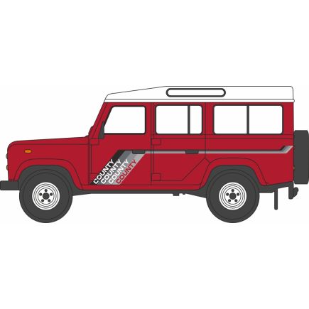 Oxford Diecast 76DEF018 OO Gauge Land Rover Defender LWB Station Wagon Masai Red