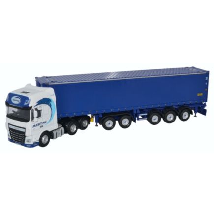 Oxford Diecast 76DXF001 OO Gauge DAF XF Euro 6 CombiTrailer And Container Maritime Transport