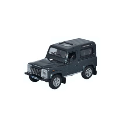 Oxford Diecast 76LRDF006 OO Gauge Land Rover Defender 90 Station Wagon Santorini Black