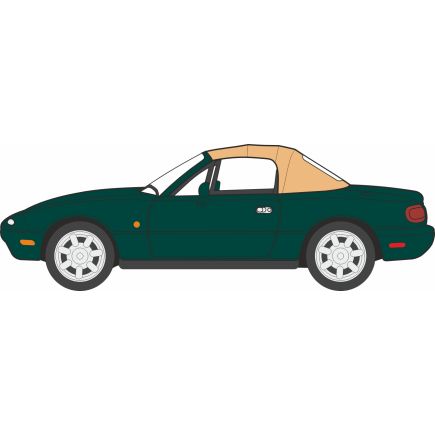 Oxford Diecast 76MAZ002 OO Gauge Mazda MX5 MK1 Soft Top British Racing Green