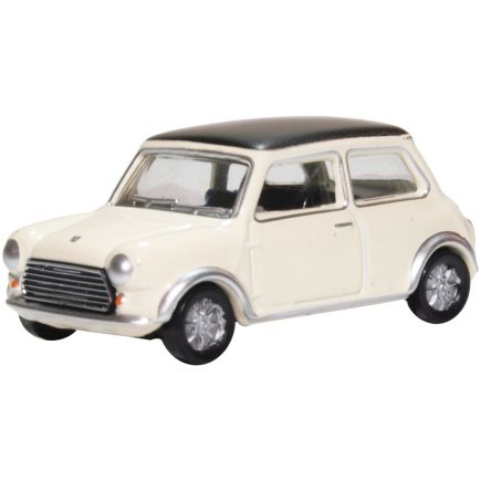 Oxford Diecast 76MCS004 OO Gauge Mini Cooper S Mk.II Snowberry White And Black