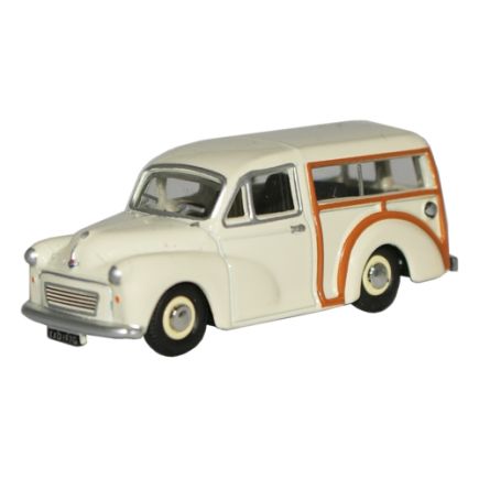 Oxford Diecast 76MMT001 OO Gauge Morris Minor Traveller White