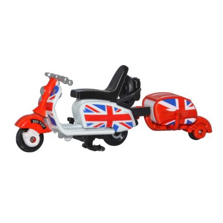 Oxford Diecast 76SC002 OO Gauge Scooter & Trailer Union Jack