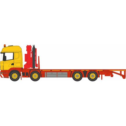 Oxford Diecast 76SCL005 OO Gauge Scania Crane Lorry Yellow
