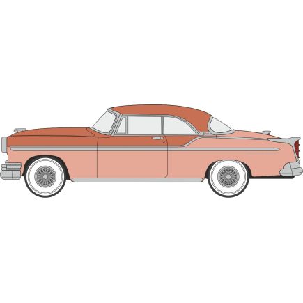 Oxford Diecast 87CNY55002 HO Scale 1955 Chrysler New Yorker DeLuxe Coupe St. Regis Desert Sand/Canyon Tan