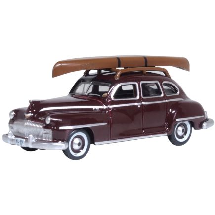 Oxford Diecast 87DS46007 HO Gauge Desoto Suburban 1946/8 Canoe Royal Maroon
