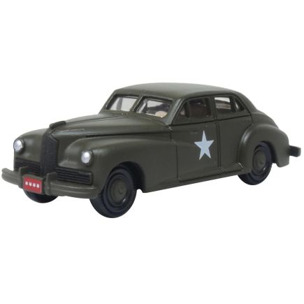 Oxford Diecast 87PC42002 HO Gauge 1942 Packard Clipper Touring Sedan US Army Staff Car