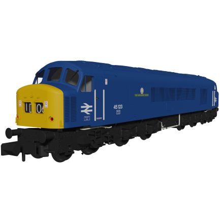 Rapido 948106 N Gauge Class 45 45123 'The Lancashire Fusilier' BR Blue With Headcode Blinds