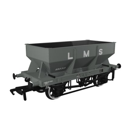 Rapido 963001 OO Gauge LMS 20 Ton Iron Ore Hopper LMS pre-36 Grey No.690313