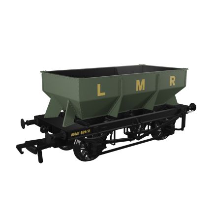 Rapido 963015 OO Gauge LMS 20 Ton Iron Ore Hopper Longmoor Military Railway Green No.82691