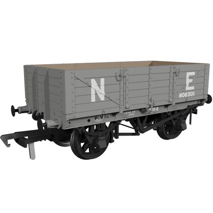 Rapido 972010 OO Gauge GER Diagram 17 5 Plank Wagon Pre 1936 LNER Grey No.606301