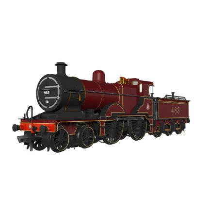 Rapido 974502 OO Gauge MR 483 4-4-0 483 Midland Railway Crimson DCC Sound Fitted