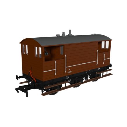 Rapido 975010 OO Gauge GCR 15 Ton 6 Wheeled Brake Van BR Bauxite No.531725