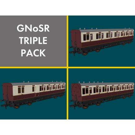 Rapido 978207 OO Gauge Evolution Non-Corridor Carriage Pack GNoSR Red And Cream