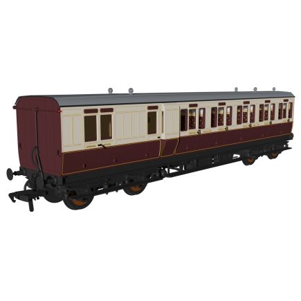 Rapido 978208 OO Gauge Evolution Non-Corridor Brake Third Coach GNoSR Red And Cream 70