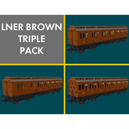 Rapido 978219 OO Gauge Evolution Non-Corridor Carriage Pack LNER