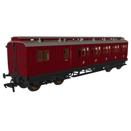 Rapido 978243 OO Gauge Evolution Non-Corridor Brake Third Coach Generic Crimson