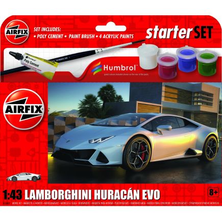 Airfix A55007 Lamborghini Huracan Plastic Kit Starter Set