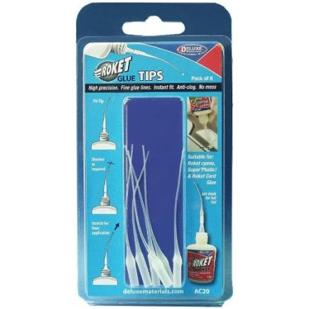 Deluxe Materials AC20 Roket Glue Tips Pack Of 6