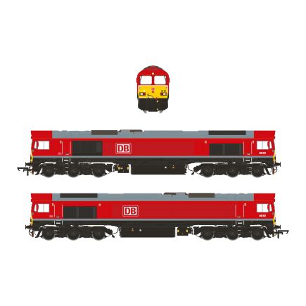 Accurascale ACC2649DCC OO Gauge Class 66 66167 DB Red DCC Sound Fitted