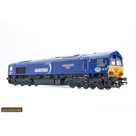 Accurascale ACC3011 OO Gauge Class 66 66142 'Maritime Intermodal Three' DB Maritime Blue