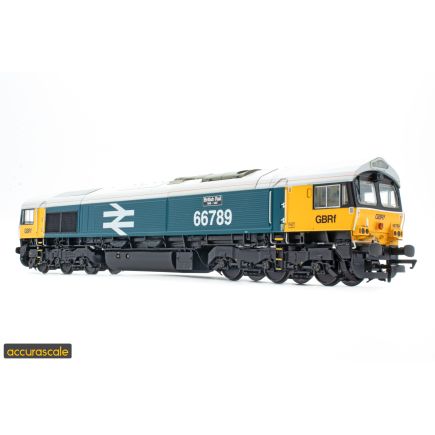 Accurascale ACC3015 OO Gauge Class 66 66789 'British Rail 1948 - 1997' GBRF Large Logo Blue