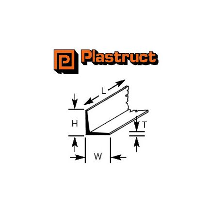 Plastruct Right Angle Section - Various sizes to choose