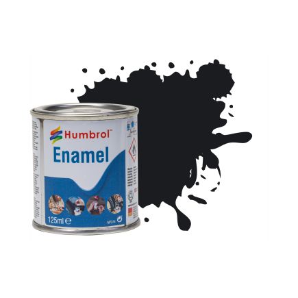 Humbrol Black Enamel Paint - Various finishes and sizes to choose