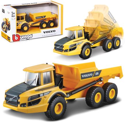 Bburago 18-32085 Volvo A25G Tipper Truck Yellow