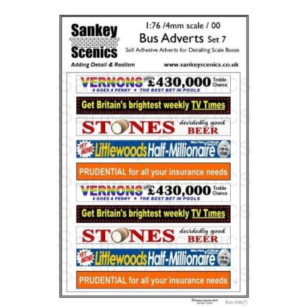 Sankey Scenics OO Gauge Bus Adverts Set 7