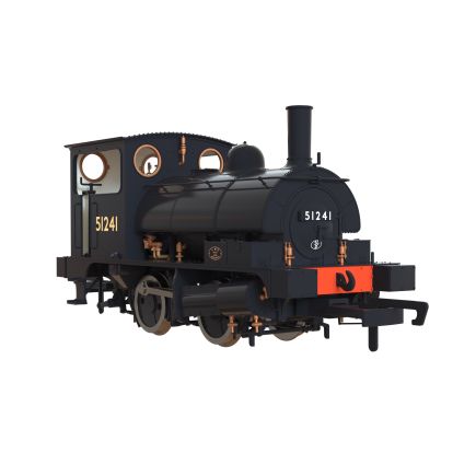 Clark Railworks C1026S OO Gauge L&Y Class 21 Pug 0-4-0 51241 BR Plain Black DCC Sound Fitted