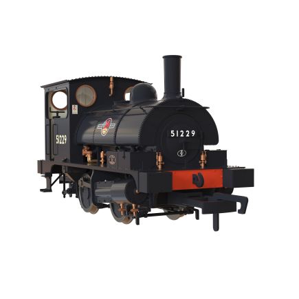 Clark Railworks C1027 OO Gauge L&Y Class 21 Pug 0-4-0 51229 BR Black Late Crest