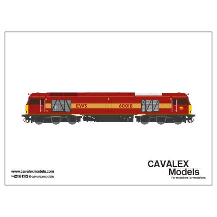 Cavalex CM-60018-EWS-SF OO Gauge Class 60 60018 EWS DCC Sound Fitted