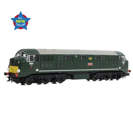 EFE Rail E84526 N Gauge Class 41 Warship D601 'Ark Royal' BR Green Small Yellow Panels Disc Headcode