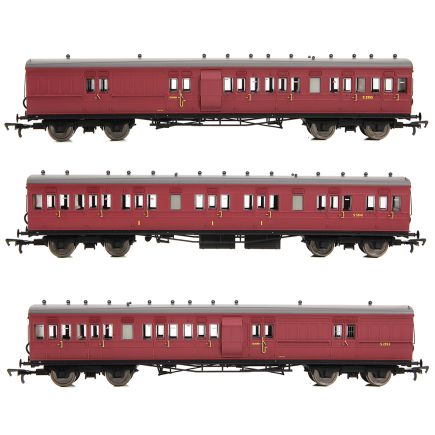 EFE Rail E86014 OO Gauge LSWR Cross Country 3 Coach Pack BR Crimson