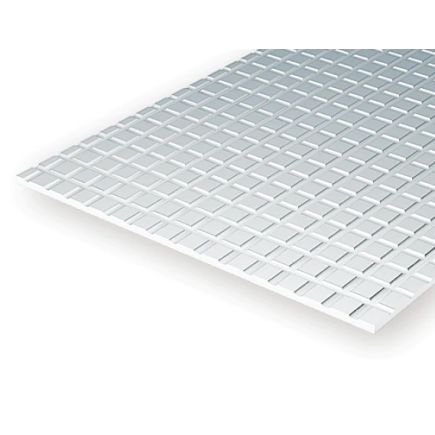 Evergreen EG4505 Tile 6.3mm Squares 1.0mm Thick Plasticard Sheet