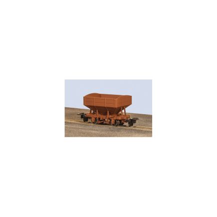 Peco GR-340UG OO-9 Snailbeach District Railways 4 Wheeled Hopper Wagon Brown Unnumbered