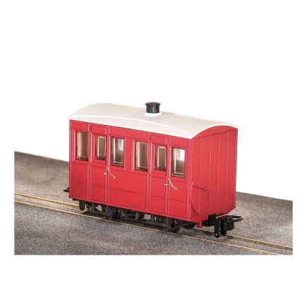 Peco GR-500UR OO-9 Glyn Valley Tramway 4 Wheel Enclosed Side Coach No Markings Plain