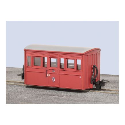 Peco GR-558A OO-9 Ffestiniog Bug Box Coach No.3 Red (As Preserved 1970/80s)